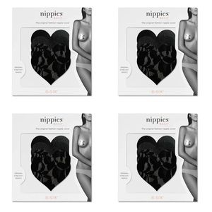 B-SIX NIPPIES BASICS LACE NIPPLE COVERS - 4 PACK - SIZE C